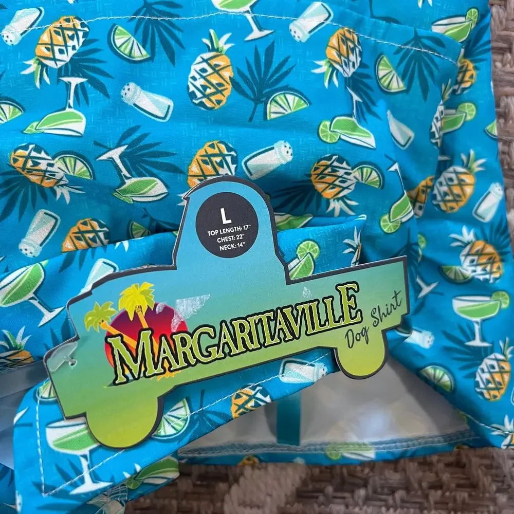 Margarittaville Dog Shirt Sz L